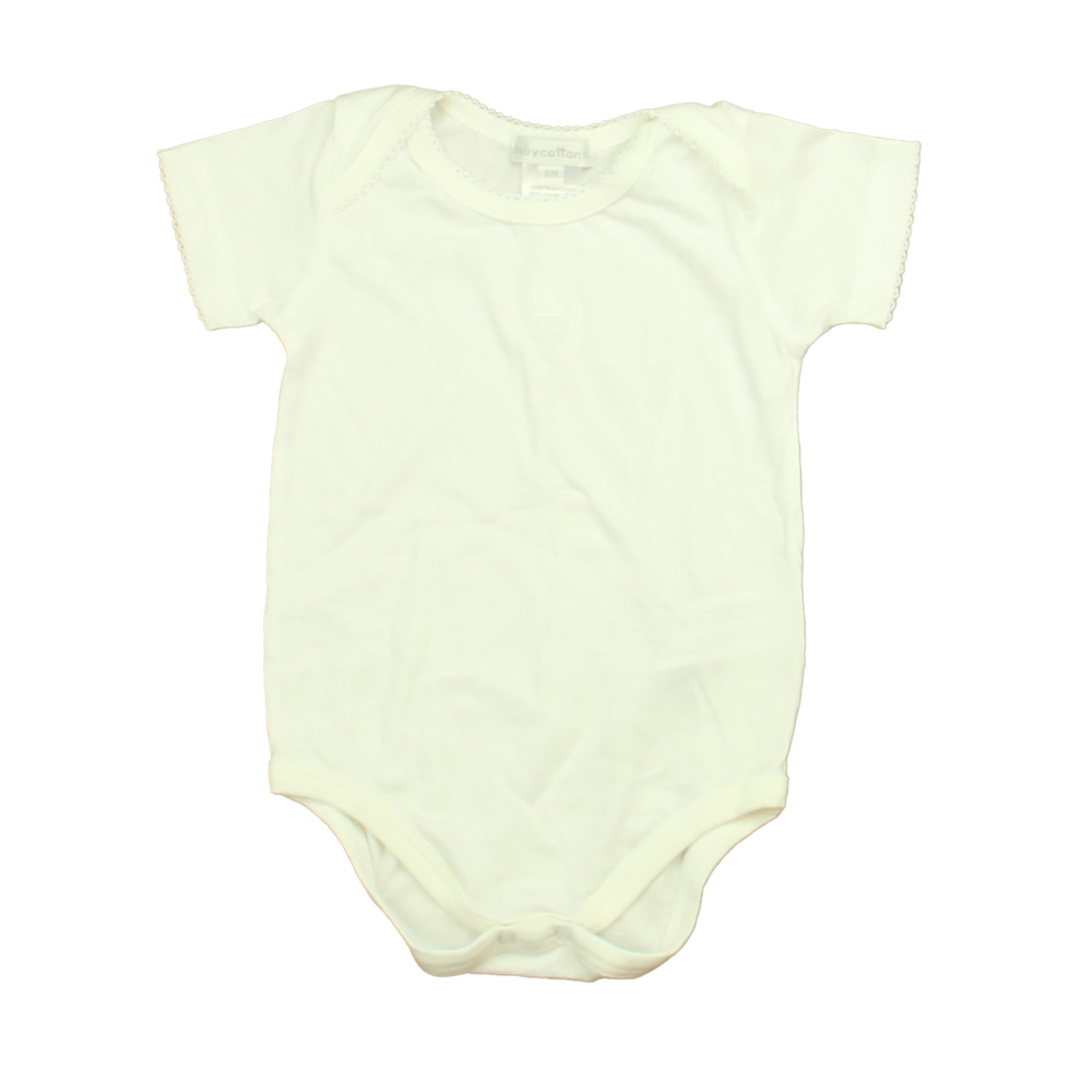 Baby Cottons Unisex White Onesie size: 6 Months